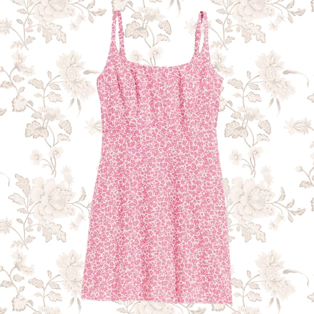 Old Navy Fit & Flare Mini Dress | Pink Floral | Size 3X | EUC